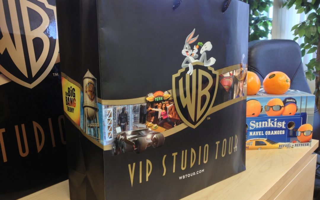 Warner Bros VIP Studio Tour gift bag