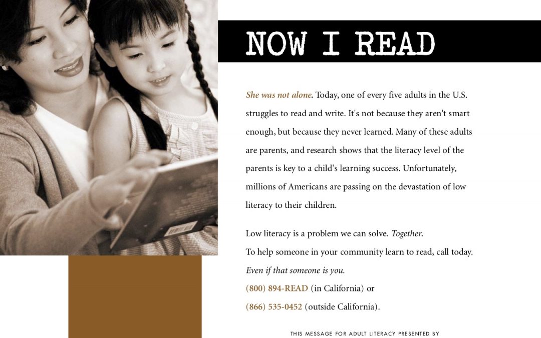 California Literacy Now I Read ad campaign 3