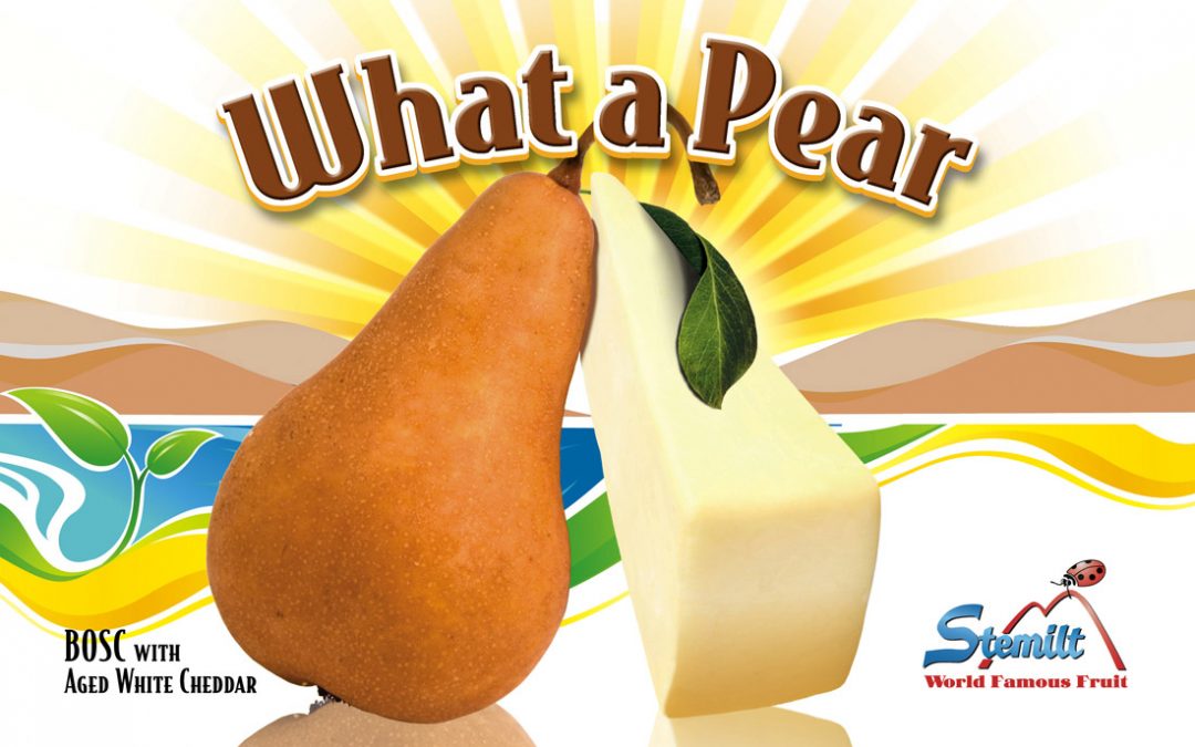 Stemilt Pear & Cheese promo poster